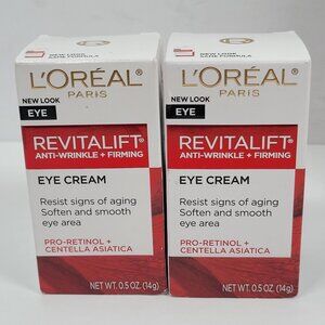 LOréal Paris Revitalift Anti-Wrinkle + Firming Eye Cream 0.5 Oz Set of 2 NIB